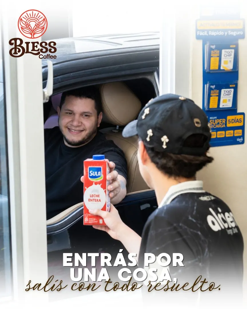 Bless Coffee: Arte para redes: servicio al auto