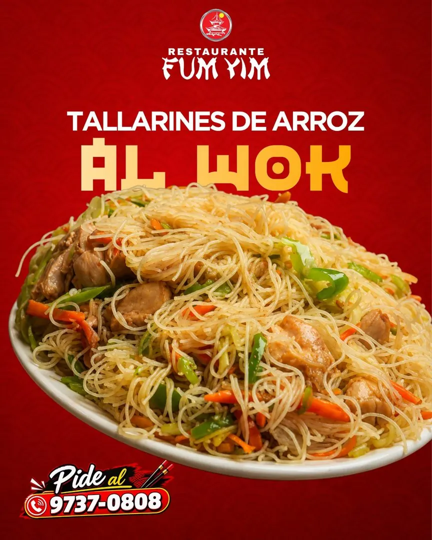 Fum Yim: Arte para redes: tallarines de arroz al wok