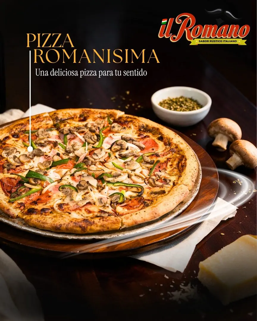 Il Romano: Arte de producto: pizza de la casa