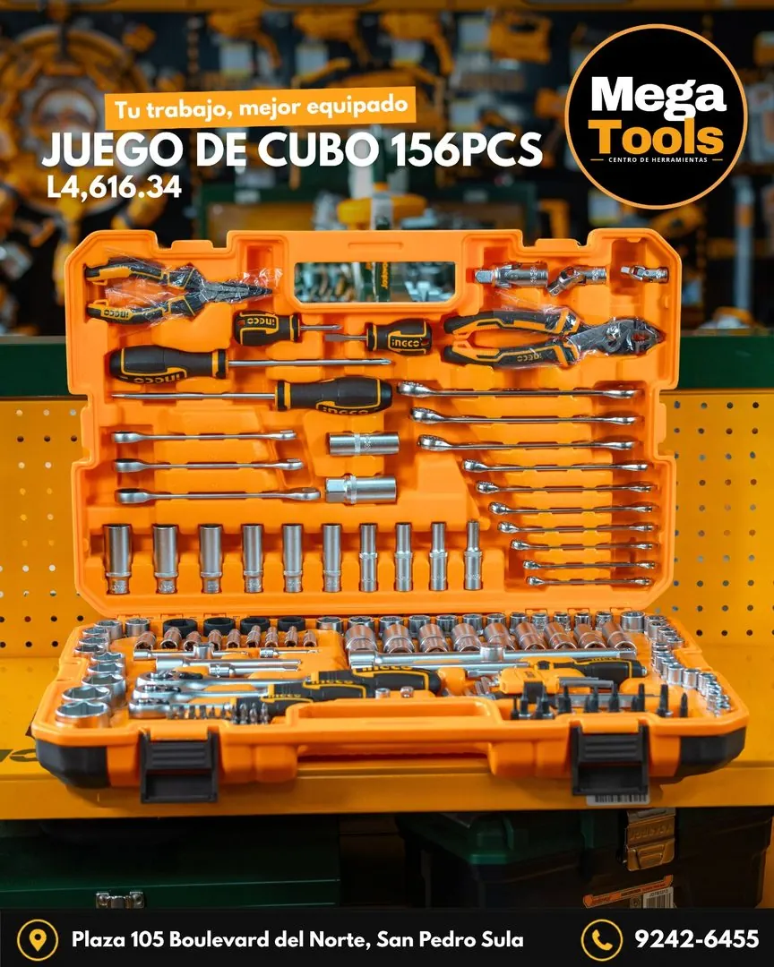 MegaTools: Arte de producto con precio: juego de cubos 156 piezas